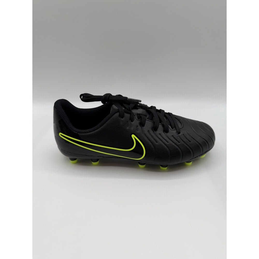 Nike Jr. Legend 10 Club FG/MG Soccer Cleats,Youth 5 Y, Black/Volt,DV4352 001,NIB